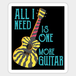 Guitar lover one more guitar Magnet